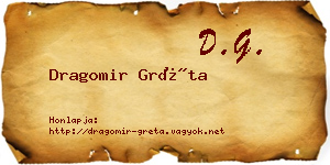Dragomir Gréta névjegykártya
